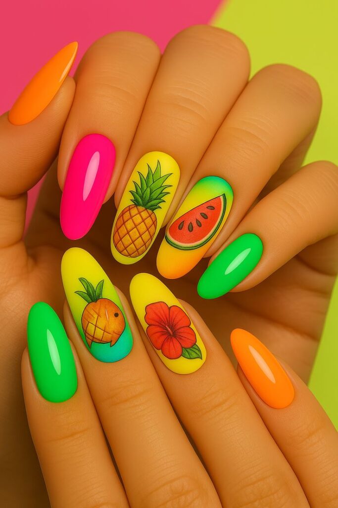 Fruit Cocktail Nails