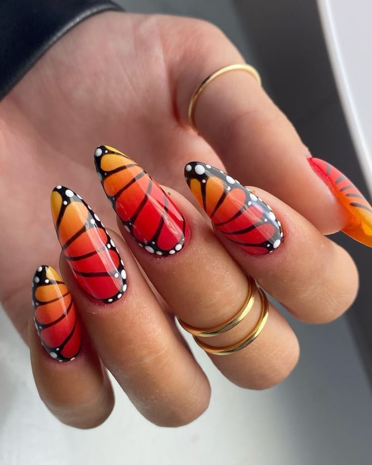 Tropical Butterfly Nails