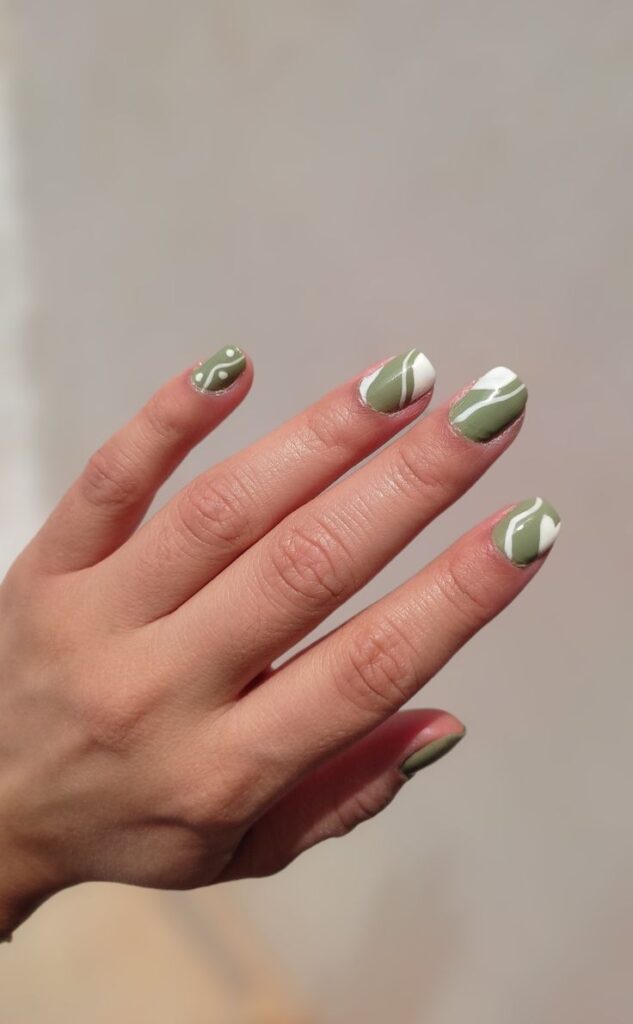 Sage Green Ombré Nails