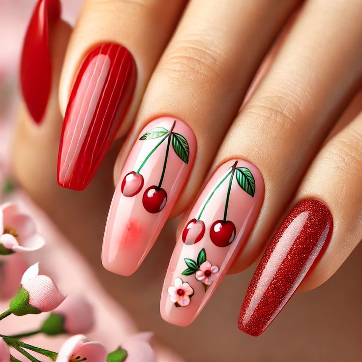 Cherry Nail Designs