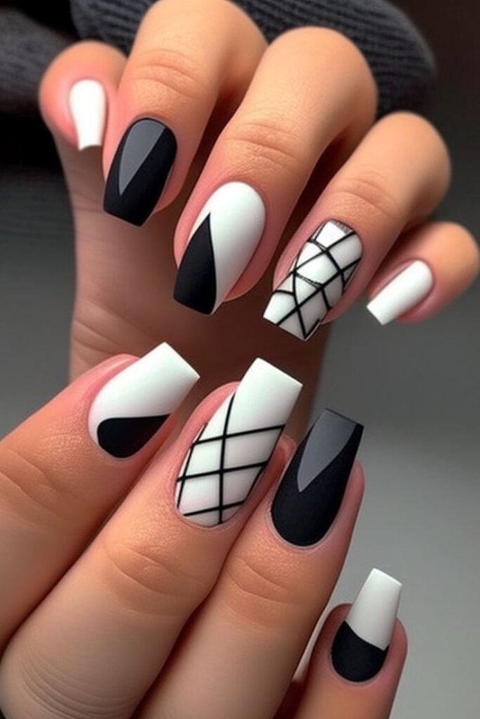 Color Block Nails