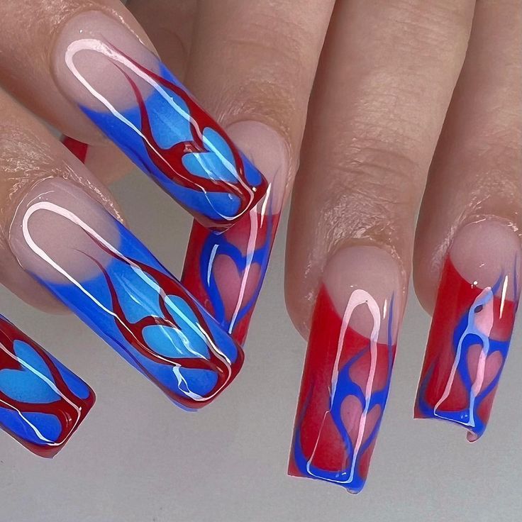 Red and Blue Flame Tips