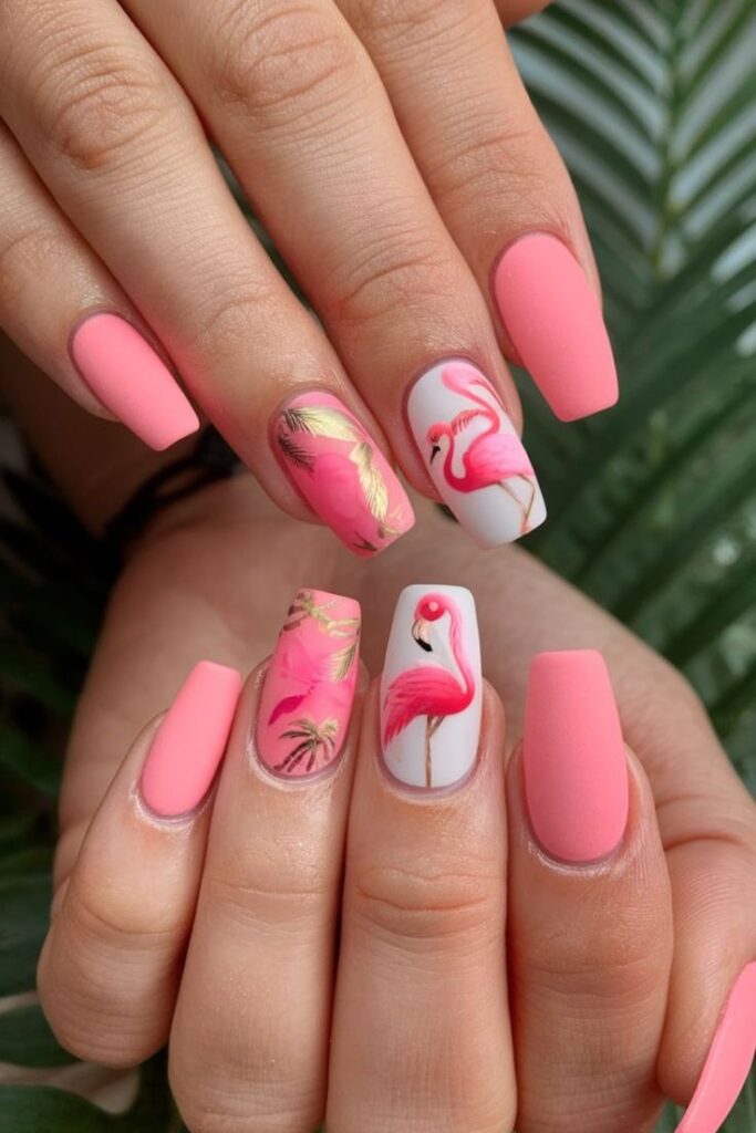 Flamingo Nails