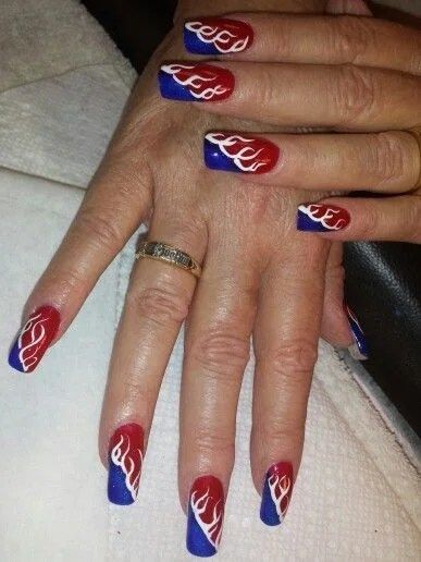 Abstract Red and Blue Art