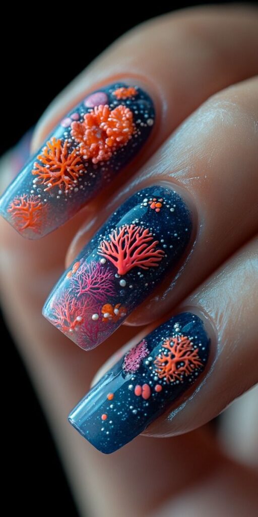 Coral Reef Nails
