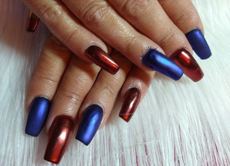 Matte Red and Blue Combo