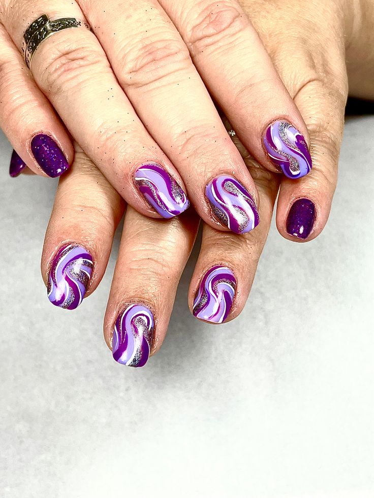 Pastel Purple Swirls