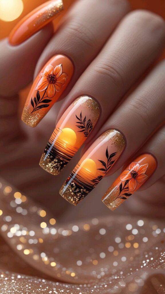 Sunflower Nails