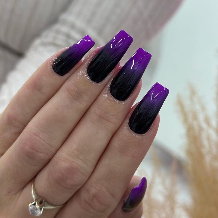 Dark Purple Glitter Ombre