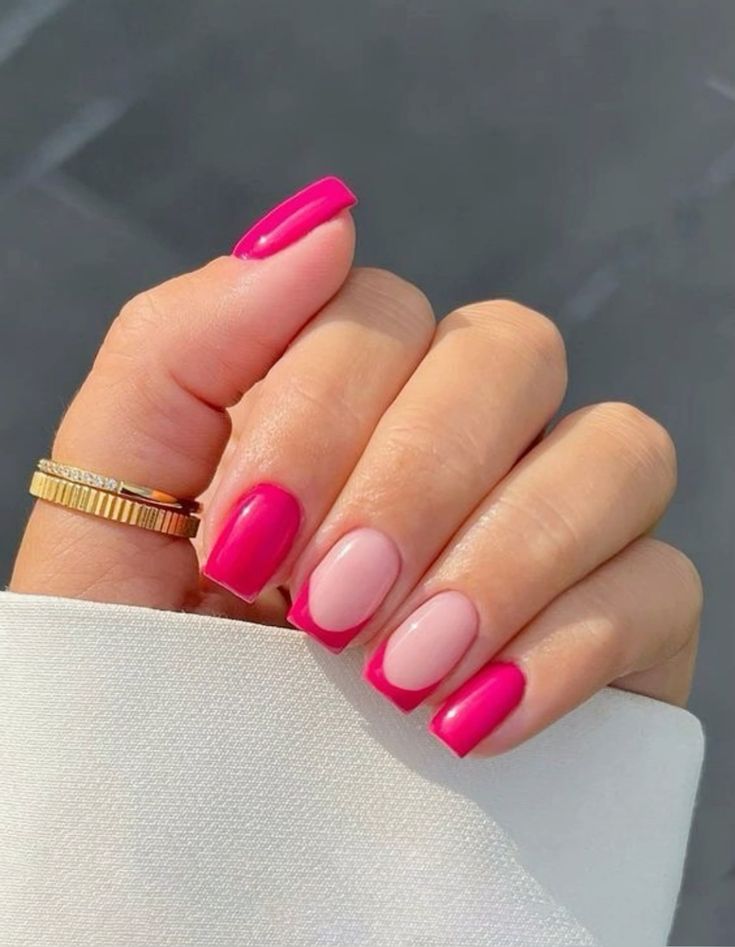 Hot Pink French Tips